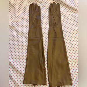 MICHAEL Michael Kors tan leather long gloves